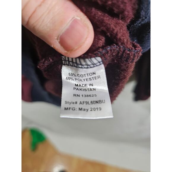 Colours Alexander Julian Hood Sweatshirt Mens L Blue maroon Long Sleeve Pullover - Picture 5 of 7